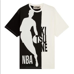 Maison Kitsune X NBA bicolor t-shirt large